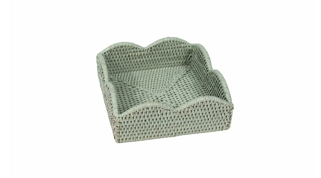 Caspari Rattan Luncheon Napkin Holder - Green