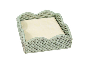 Caspari Rattan Luncheon Napkin Holder - Green