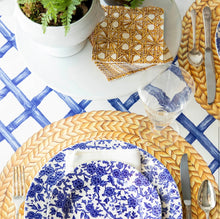 Load image into Gallery viewer, Hester &amp; Cook Lattice Paper Stripe Runner - Blue
