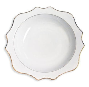 Simply Anna Antique White Salad Serving Bowl 13" by Anna Weatherley