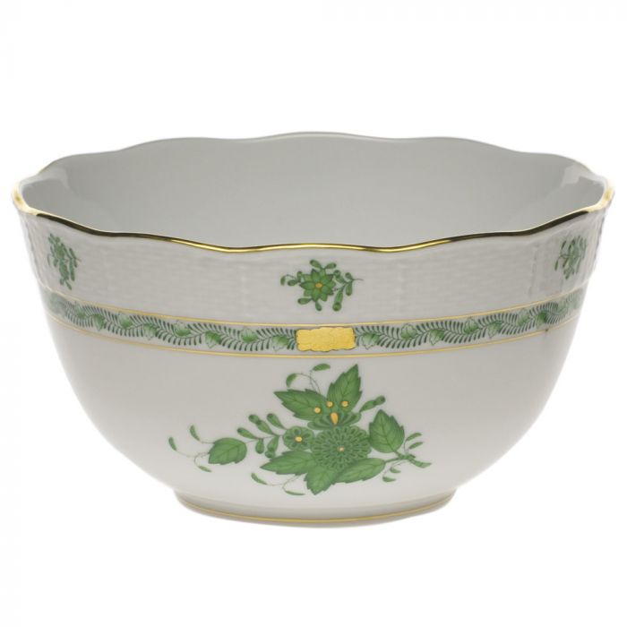 Herend Chinese Bouquet Round Bowl - Green