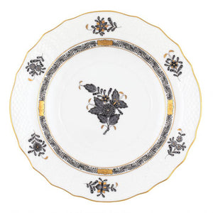 Herend Chinese Bouquet Salad Plate - Black