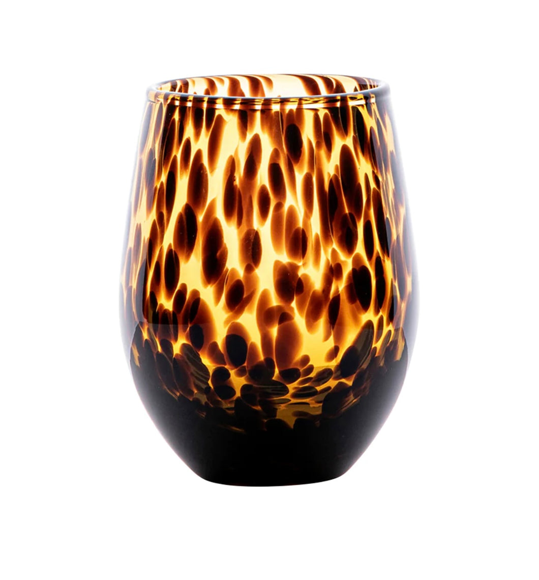 Juliska Puro Tortoiseshell Stemless Wine Glass