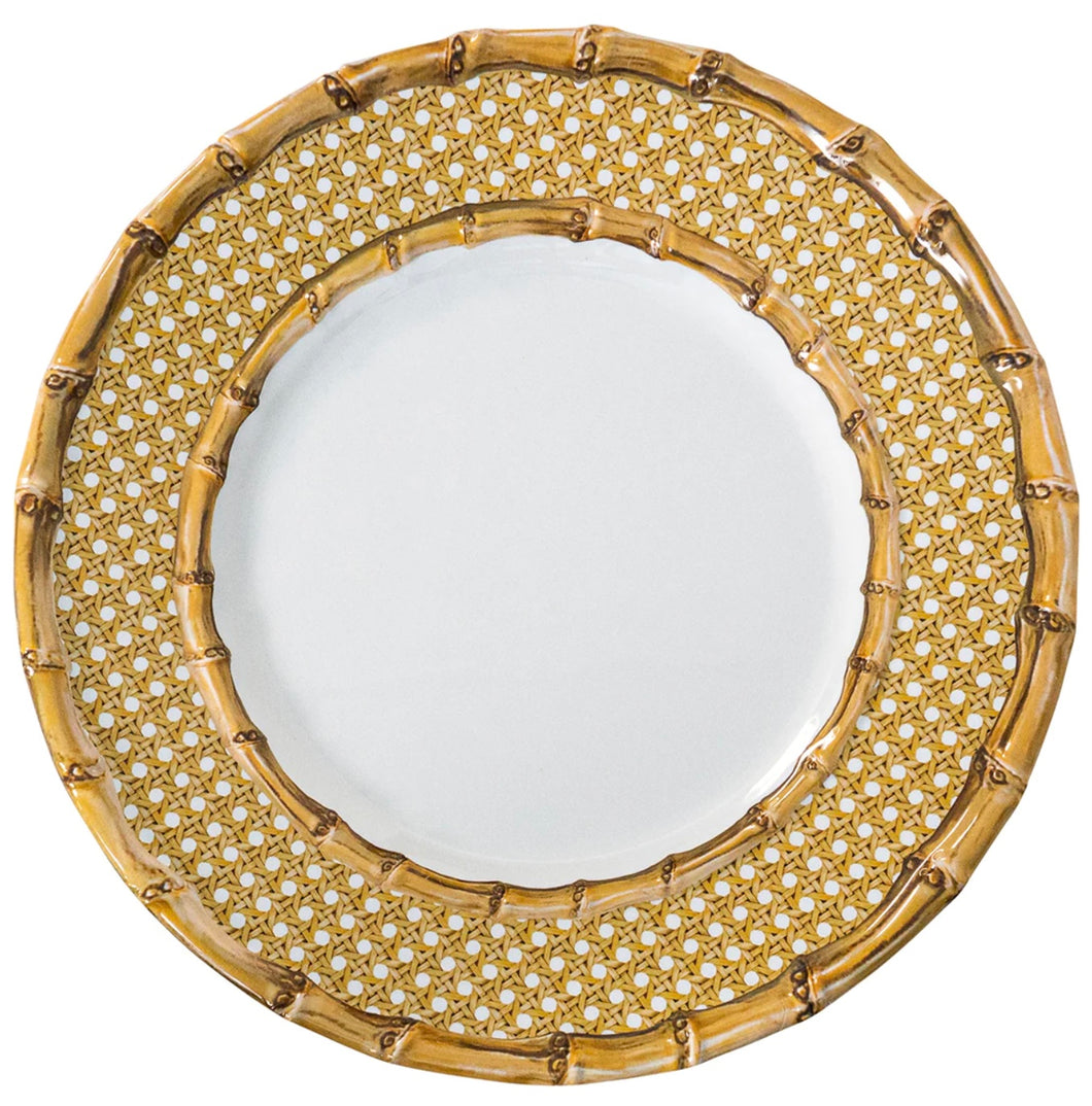 Juliska Bamboo Caning Dinner Plate- Melamine