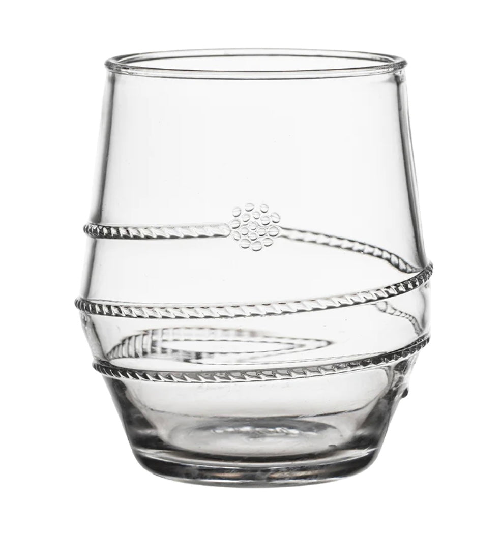 Juliska Amalia Stemless Wine Glass - Acrylic – Bud Floral + Home